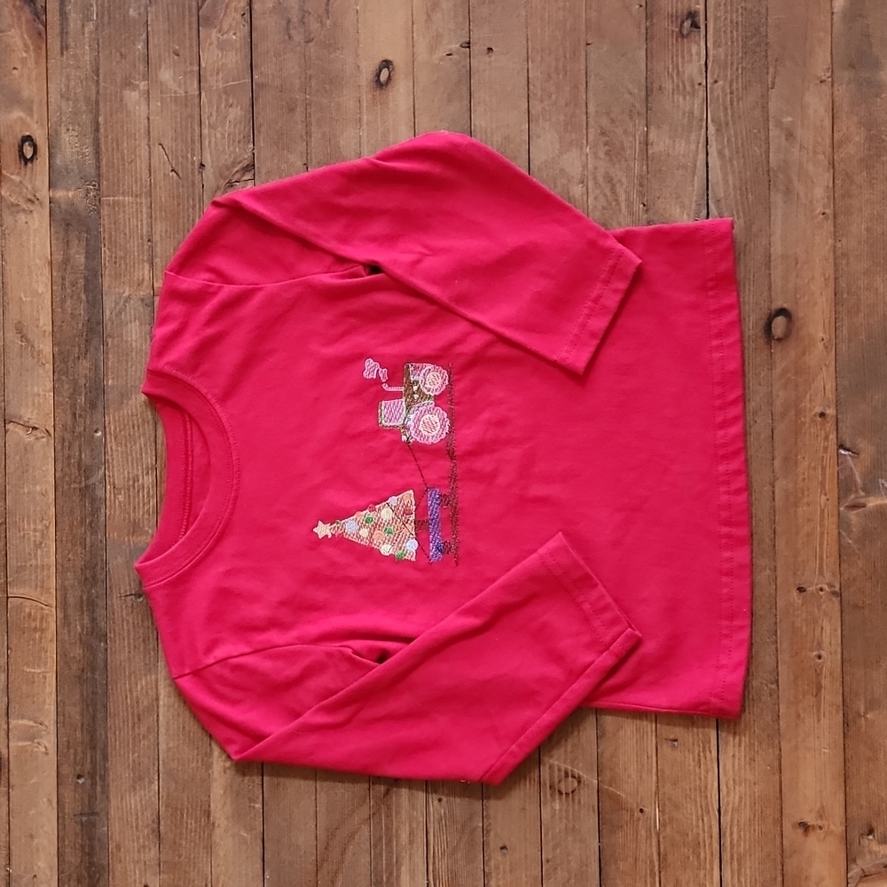 Embroidered Tree and Tractor Shirt